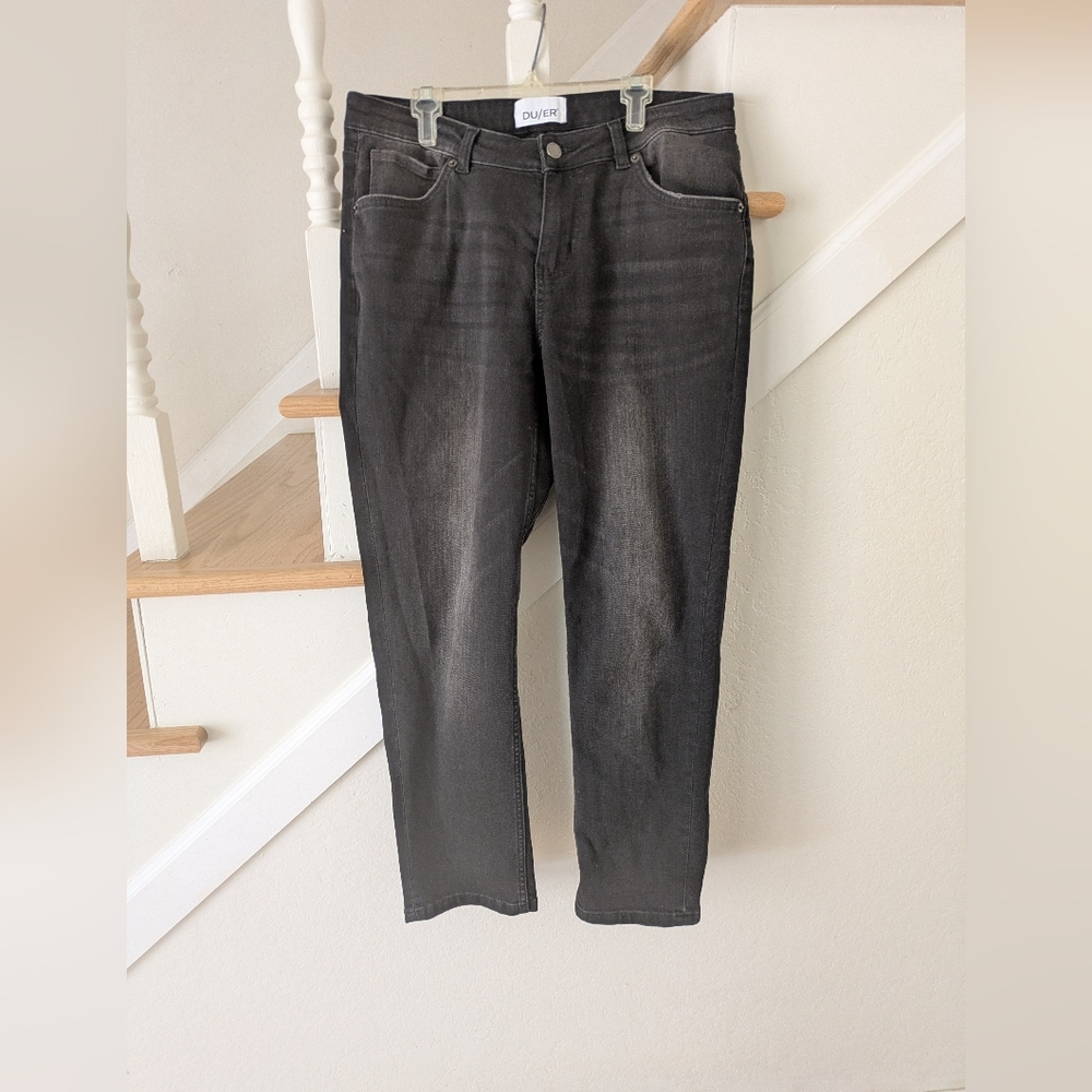 DU/ER - Women's Black Straight Jeans - Relaxed Fit - Size 30x28